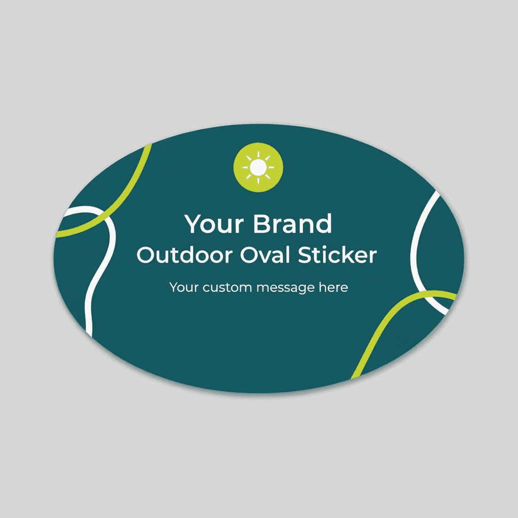 Oval Outdoor Stickers