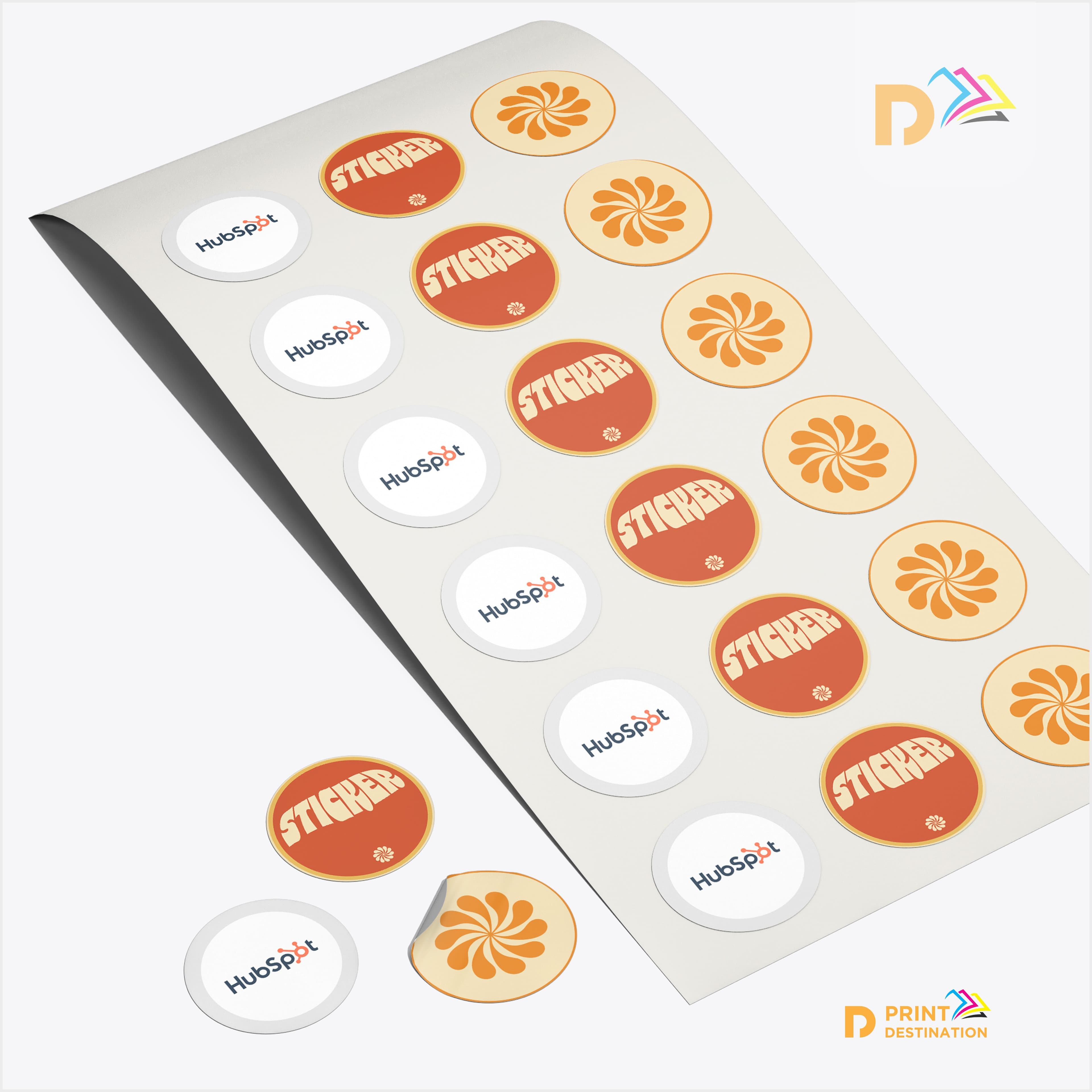 Round Stickers - Supplied in Sheets Round Stickers - Supplied in Sheets